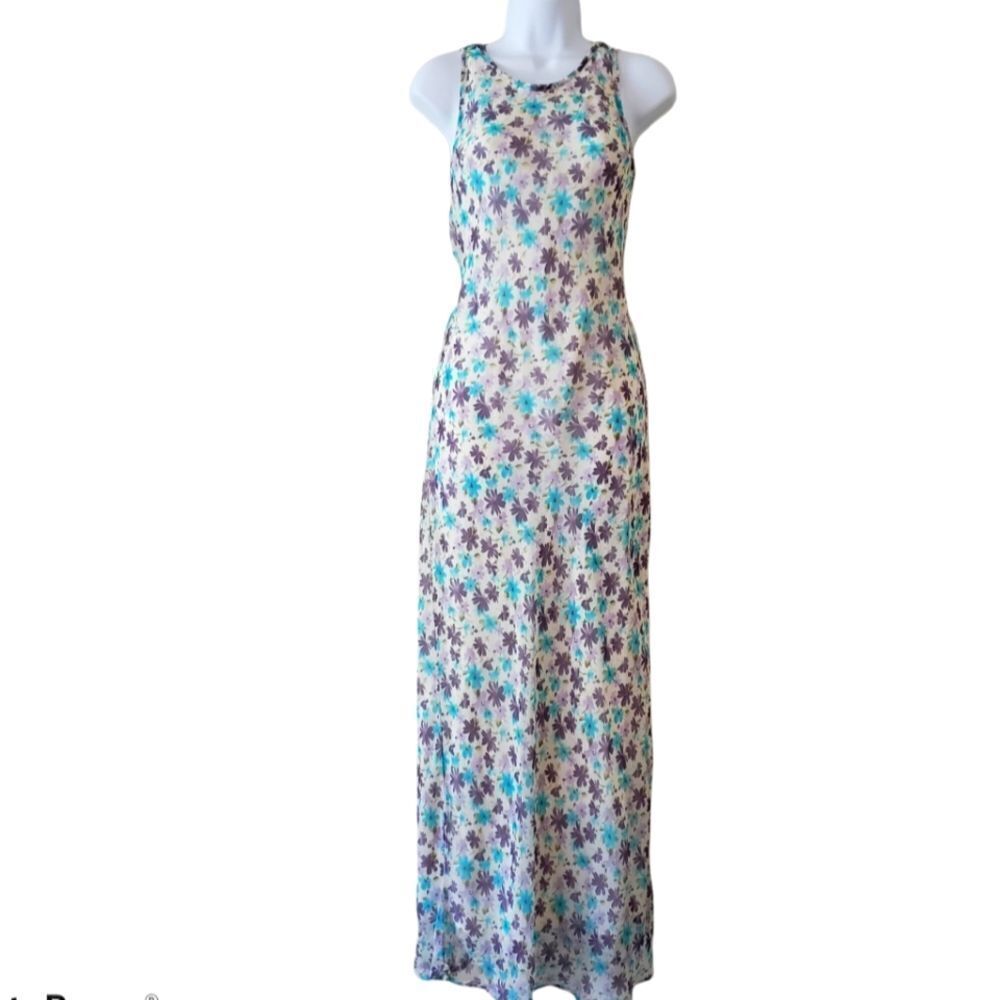 RAMPAGE vintage floral sleevless maxi dress size small